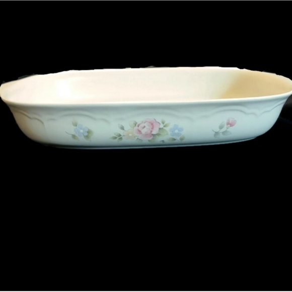 Pfaltzgraff Kitchen Pfaltzgraff Tea Rose Stoneware Casserole Side